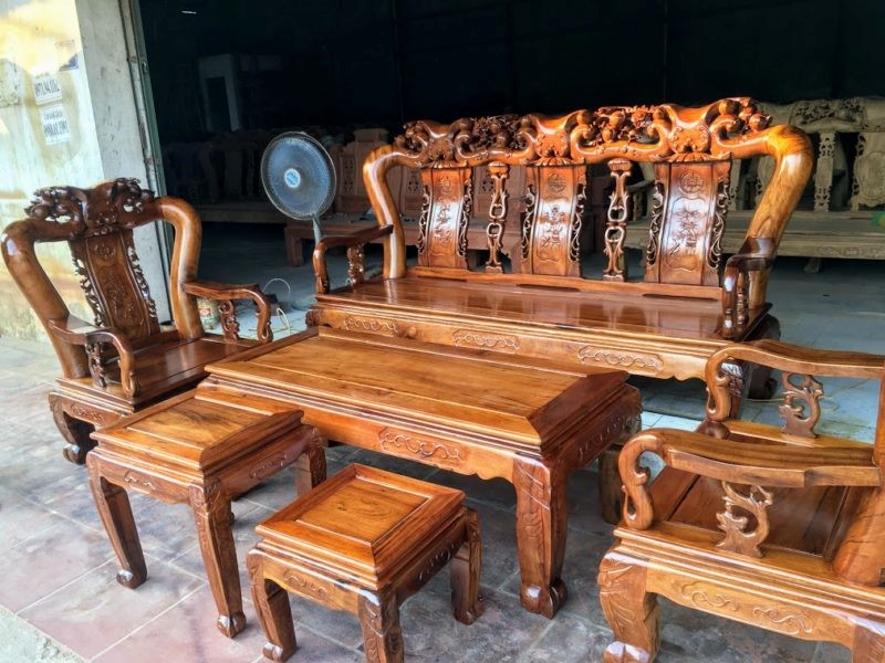 Bộ bàn ghế gỗ gụ ta