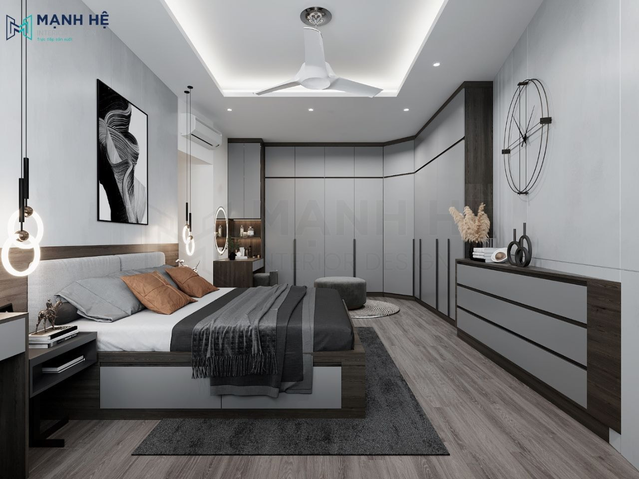 Phòng ngủ master phong cách hiện đại