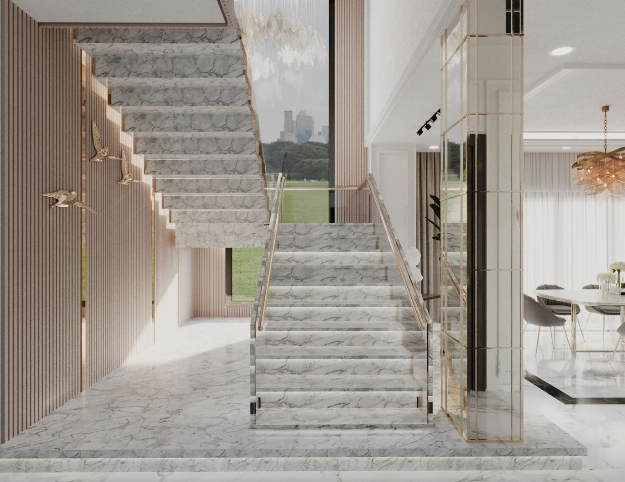 Vách ngăn bằng kính chống xước và dễ dàng vệ sinh