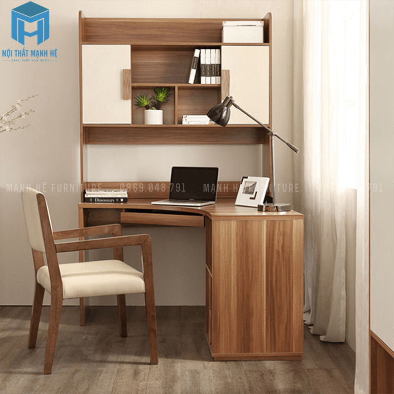 bàn làm việc tại nhà bằng gỗ công nghiệp