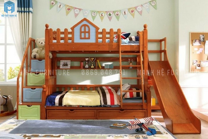 giường thông minh có cầu trượt