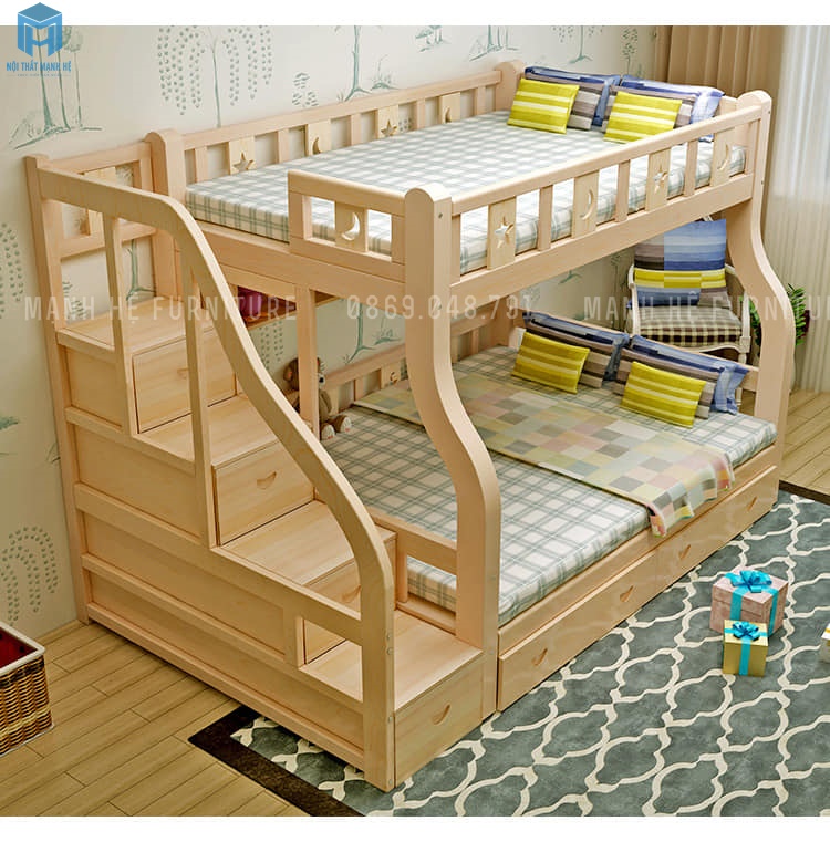 mẫu giường tầng phù hợp cho cả bé trai và bé gái