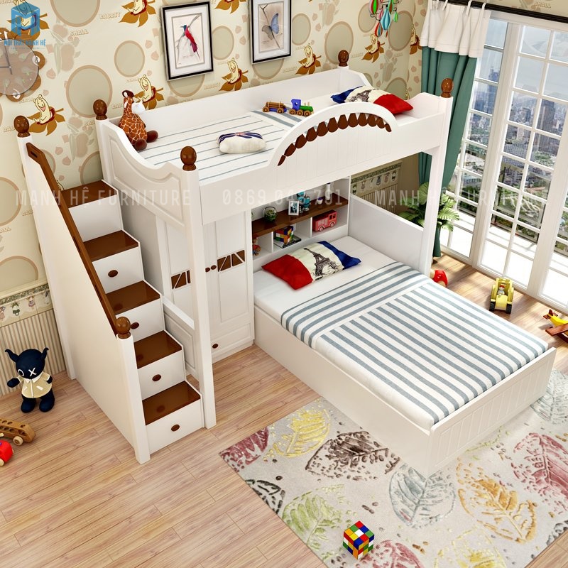 giường tầng thông minh cho bé