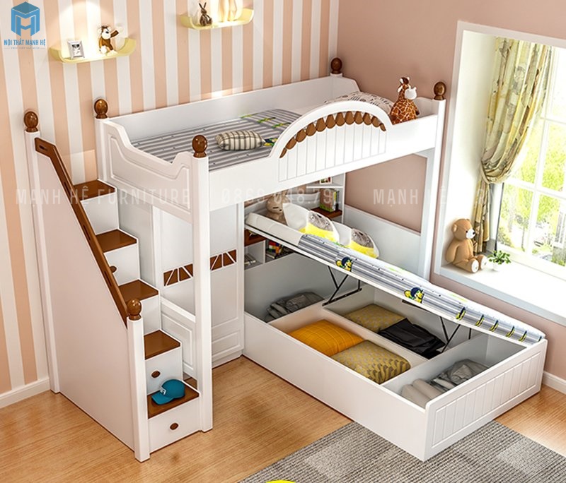 giường tầng đa năng có tủ quần áo