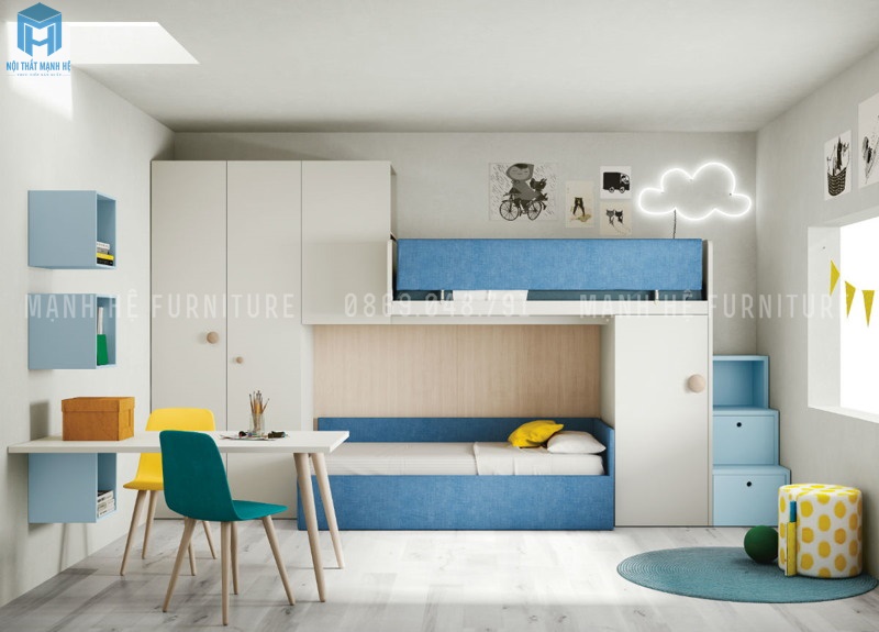 Giường tầng kết hợp tủ quần áo