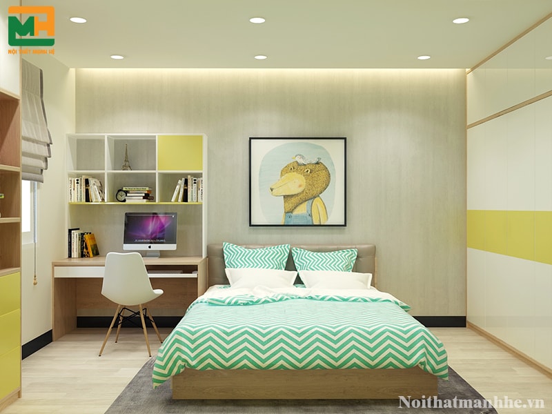 thiết kế nội thất phòng ngủ 12m2