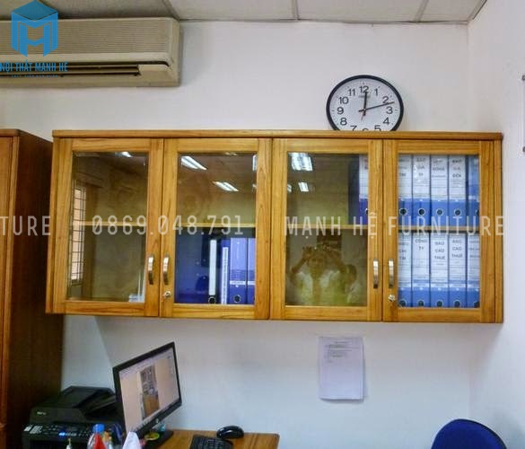 tủ hồ sơ treo tường bằng gỗ tự nhiên