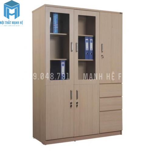 tủ hồ sơ gỗ công nghiệp vân gỗ