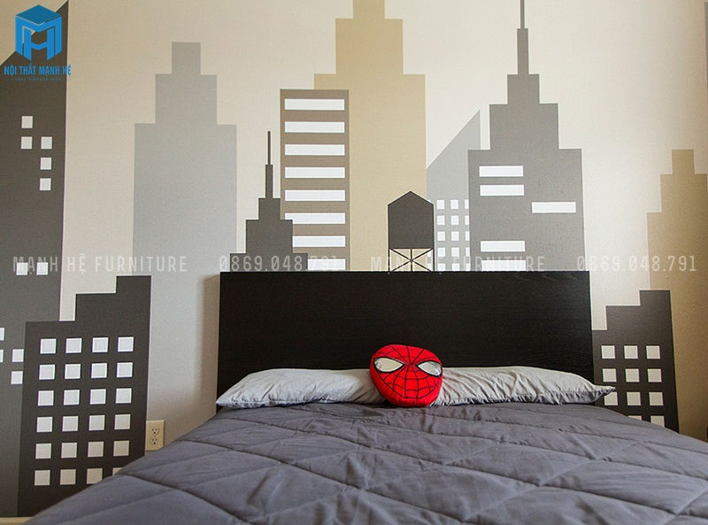 Sử dụng Decal xây dựng trang trí phòng ngủ bé trai