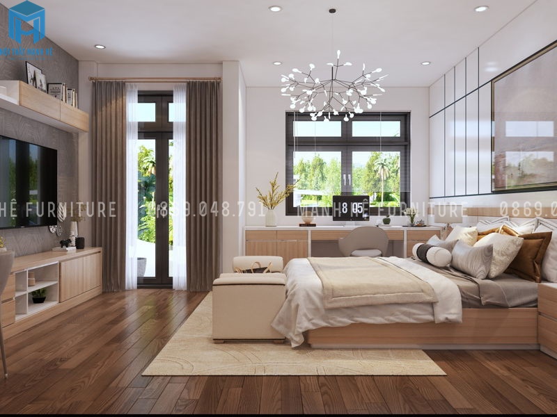 Nội thất phòng ngủ biệt thự hiện đại