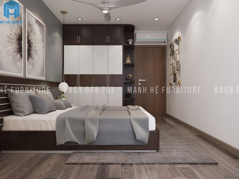 tủ quần áo cửa lùa gỗ công nghiệp