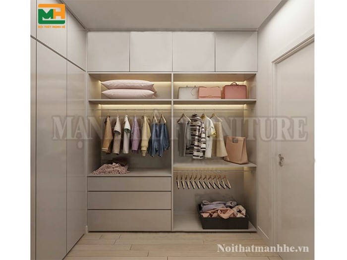 tủ quần áo âm tường bằng gỗ công nghiệp