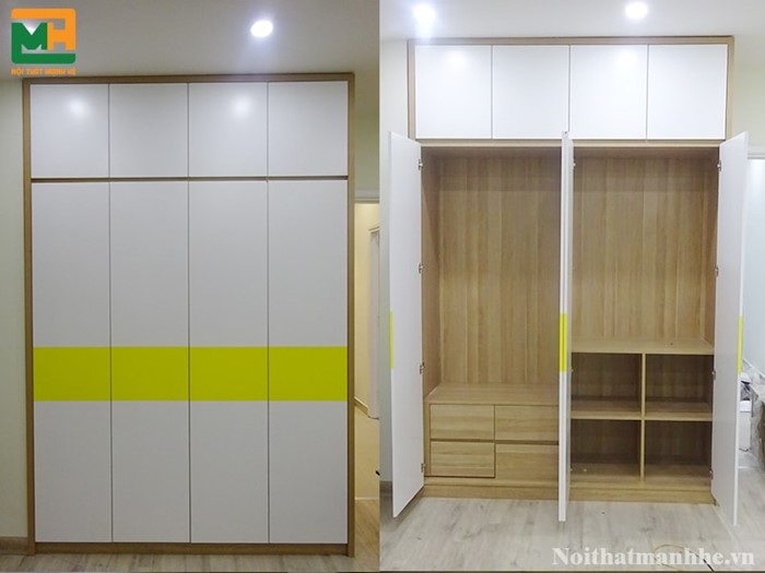 tu quần áo 2 buồng