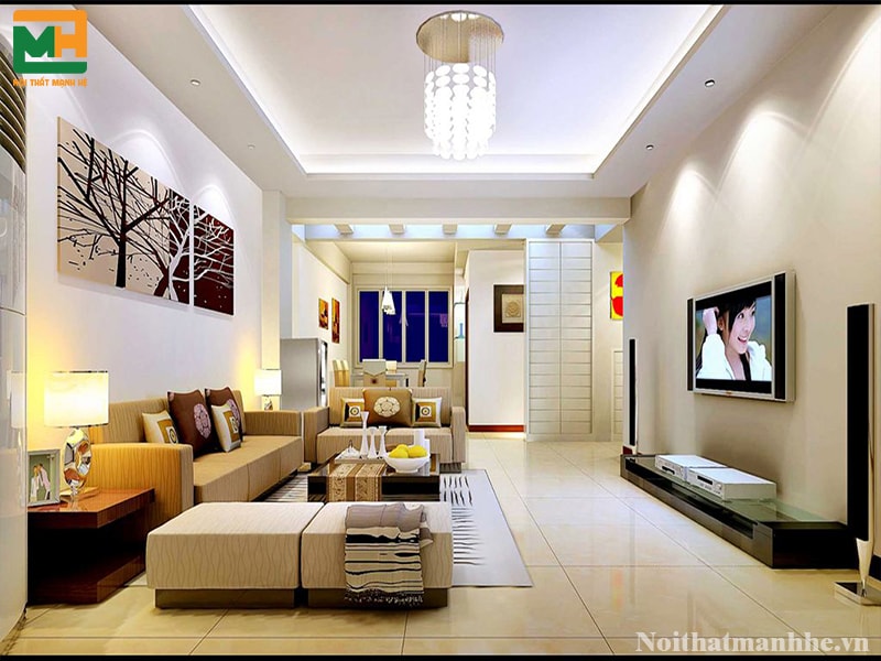 thiết kế và thi công nội thất phòng khách