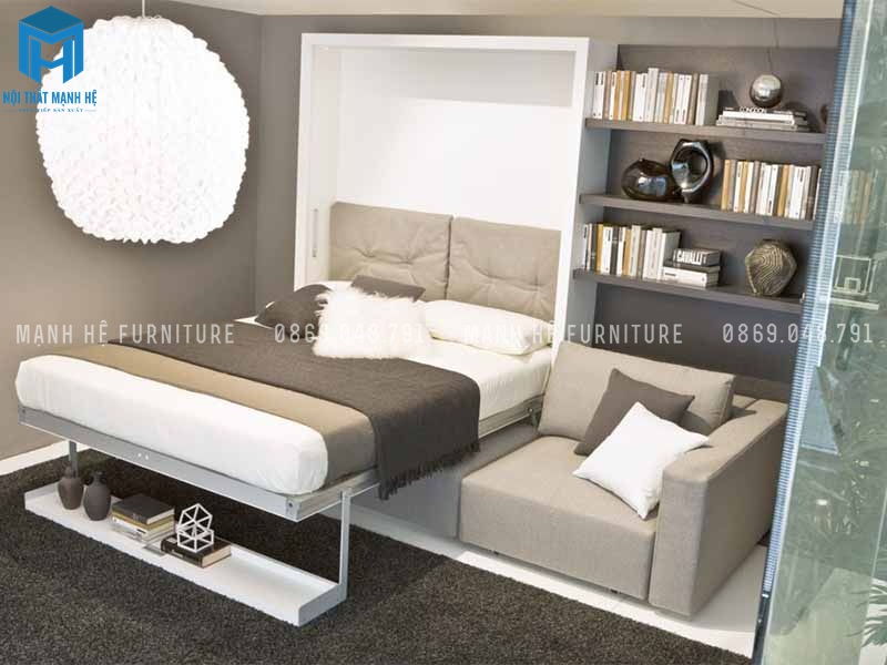 giường gỗ công nghiệp thông minh