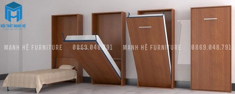Giường kéo gỗ công nghiệp tiết kiệm diện tích