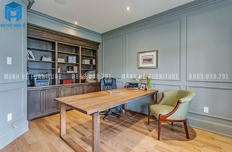 Chiếc bàn làm việc đơn giản, không cần hộc kéo hoặc ngăn chứa