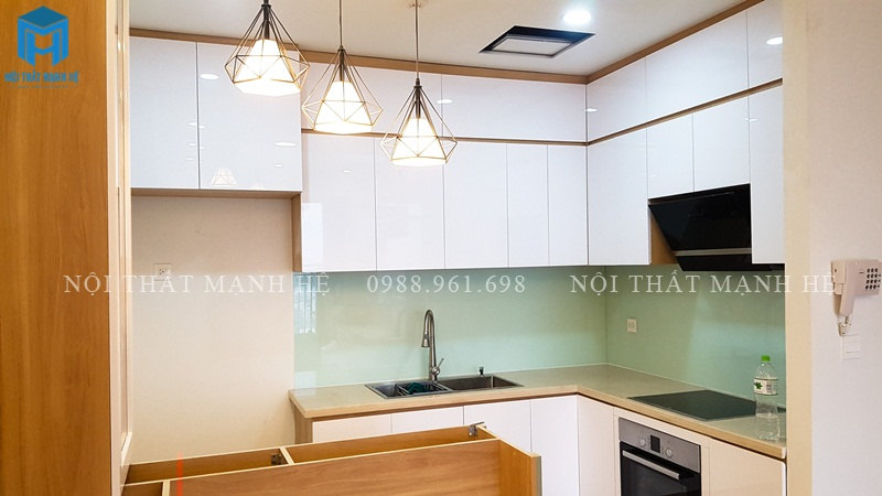 tủ bếp gỗ công nghiệp