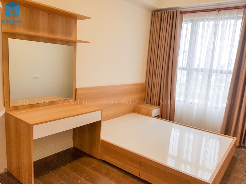 Phòng ngủ đơn giản nhưng mang phong cách hiện đại, bố trí những vật dụng vừa đủ cho sinh hoạt hằng của bạn