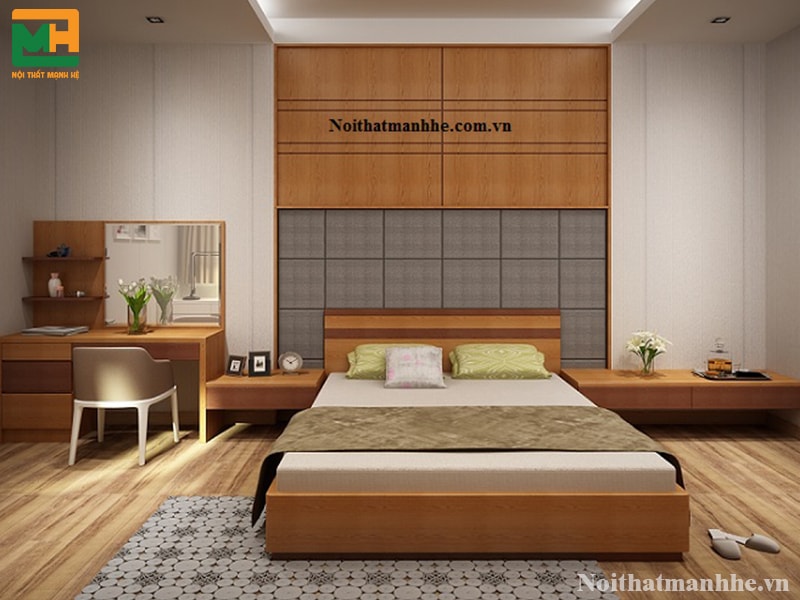 gỗ ốp tường phòng ngủ