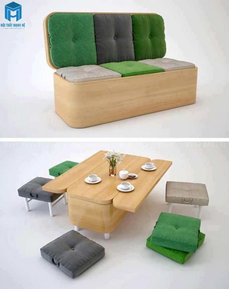 bàn ăn thông minh tiện lợi cho bếp nhỏ