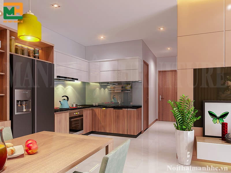 thi công nội thất phòng bếp chung cư