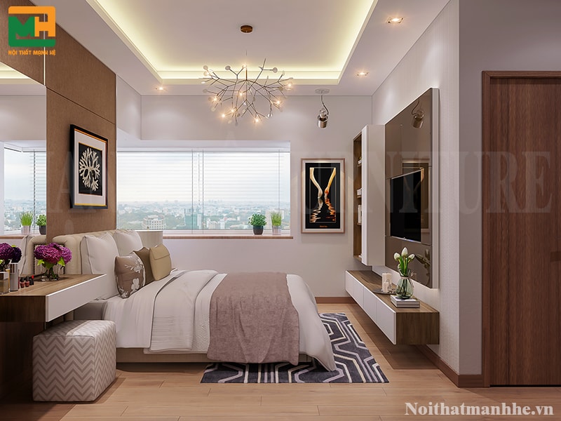 thiết kế nội thất phòng ngủ hiện đại