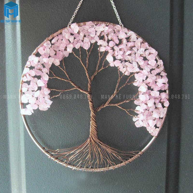 Vòng treo tường handmade hình cây hoa đào