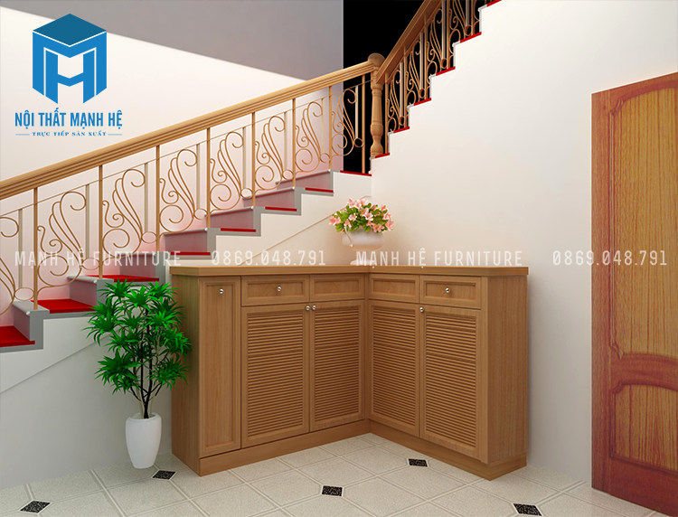 tủ goày gỗ tự nhiên
