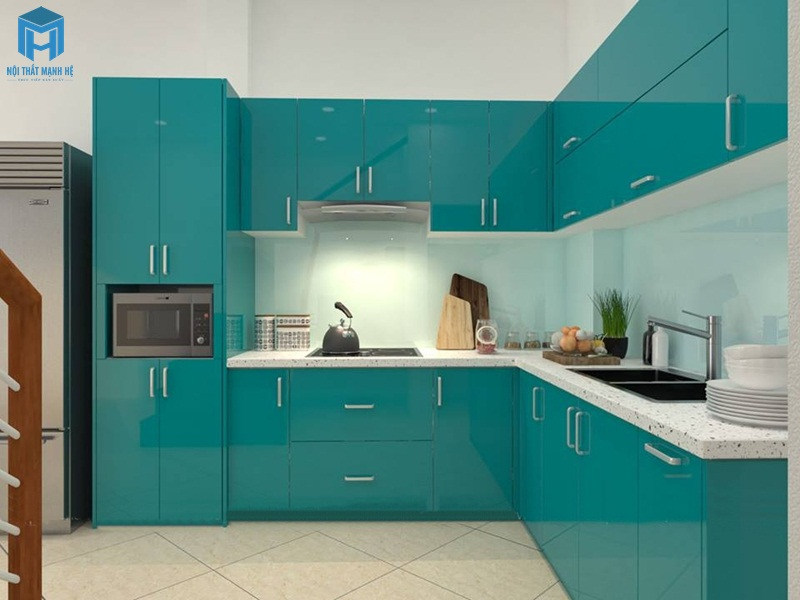 tủ bếp gỗ công nghiệp