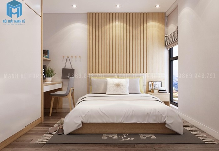 vách ốp nan gỗ
