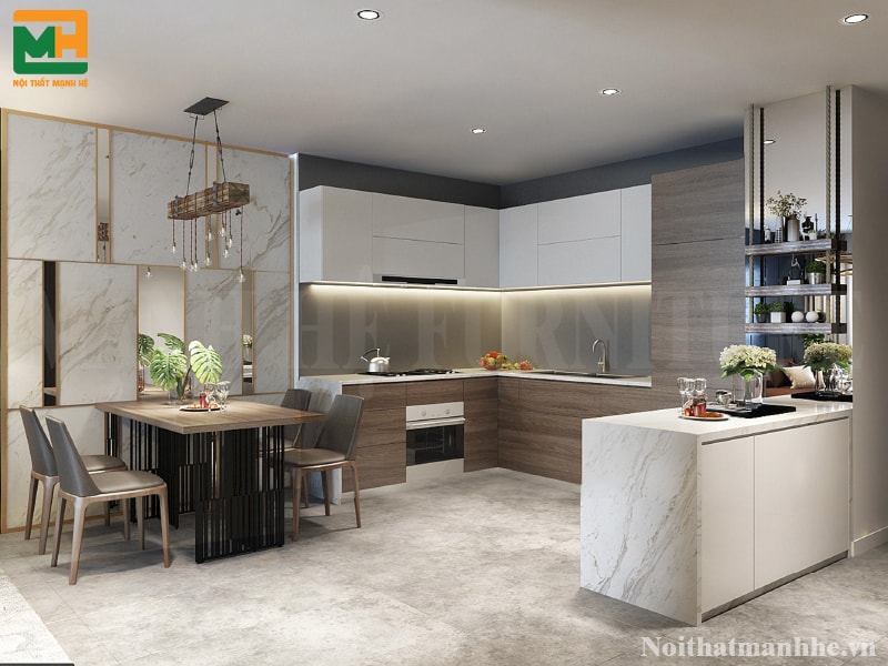 thiết kế và thi công nội thất phòng bếp