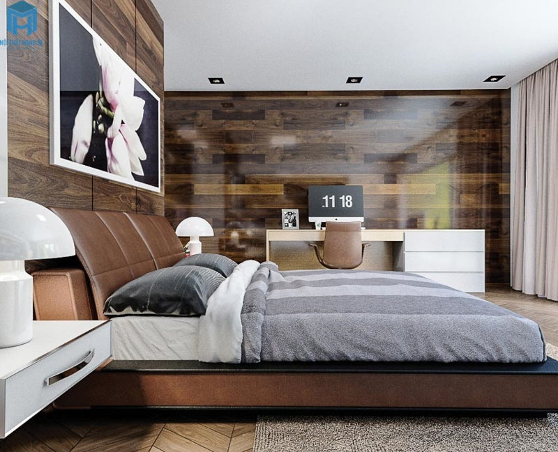 gỗ ép tự nhiên ốp tường