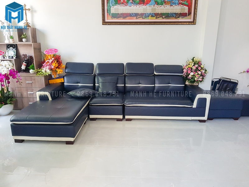 Bộ sofa nổi bật được đặt trong phòng khách