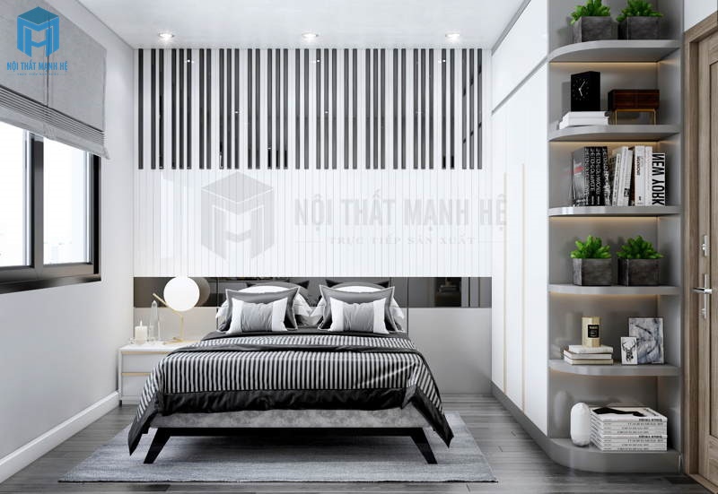 Thiết kế nội thất phòng ngủ độc đáo lấy ý tưởng từ cây đàn piano - anh Khoa, Q.7