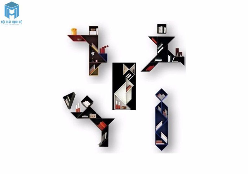 kệ gỗ phá cách tangram