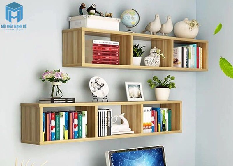 Kệ sách pallet gỗ tự nhiên