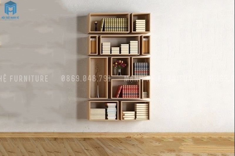 Kệ treo tường gỗ tự nhiên
