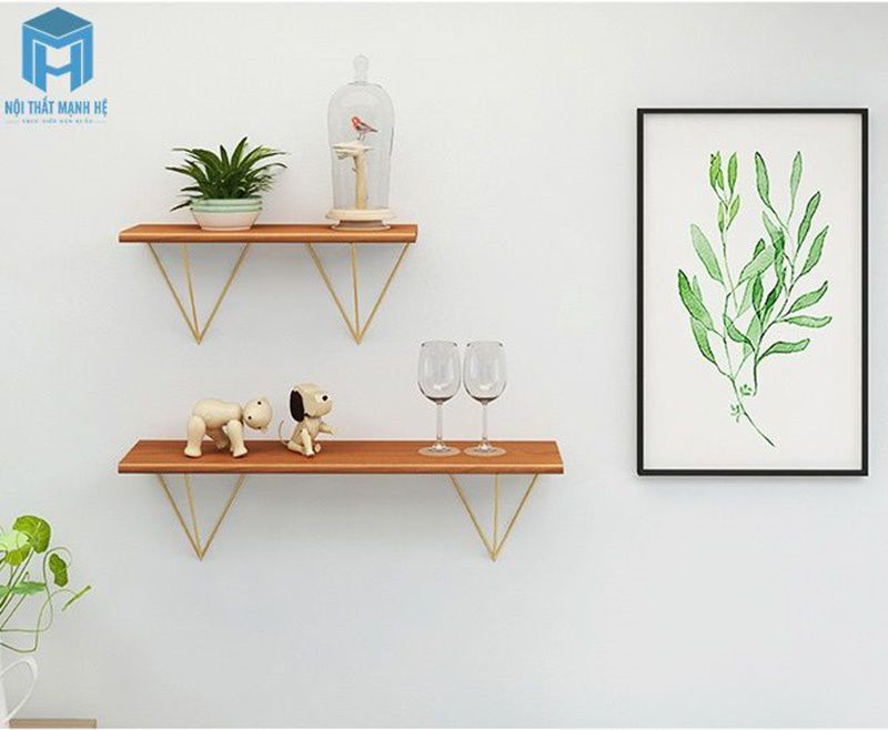 Kệ trang trí dán tường với giá đỡ nhựa