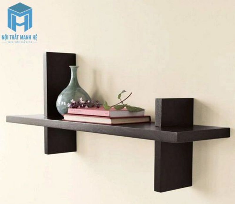 Kệ gỗ trang trí phòng khách đơn giản