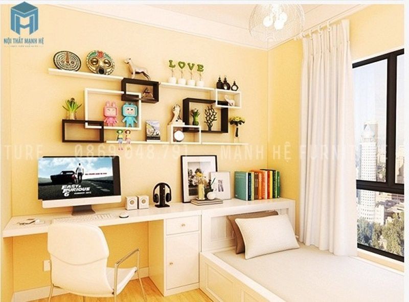 Kệ sách hình chữ nhật đan xen