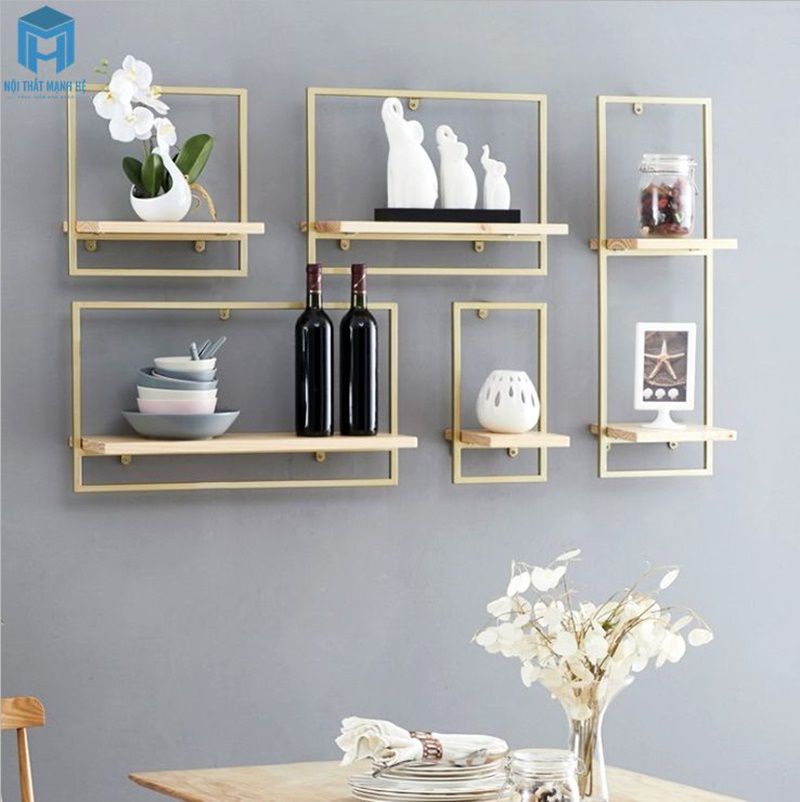 Kệ trang trí hiện đại trong phòng bếp
