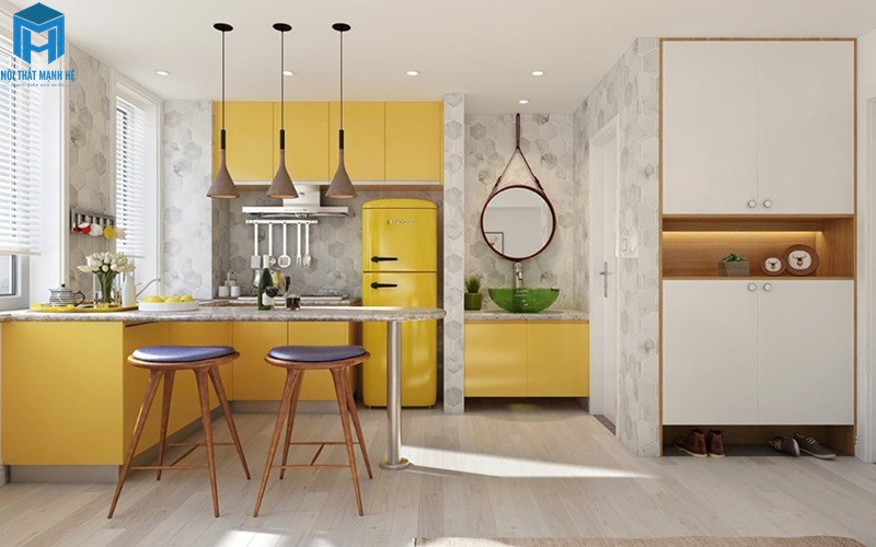 bàn ăn liền bếp