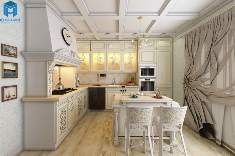 tân cổ điển màu be