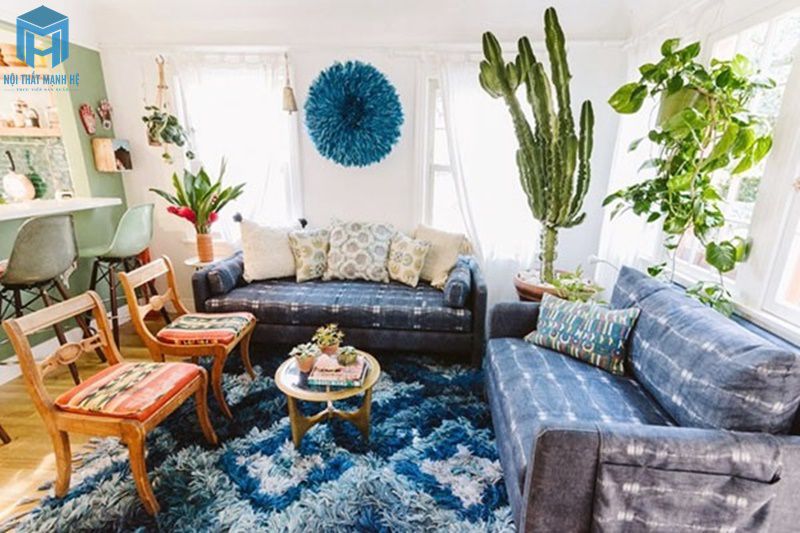 Thảm trải sàn thêu đẹp Boho