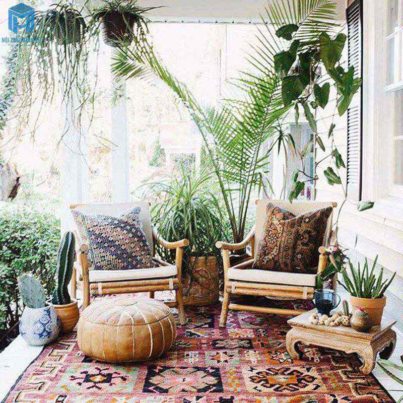 Ban công đặc trưng của phong cách Bohemian