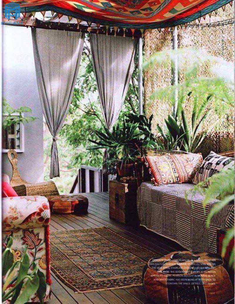 Vải rèm che thoáng mát Bohemian