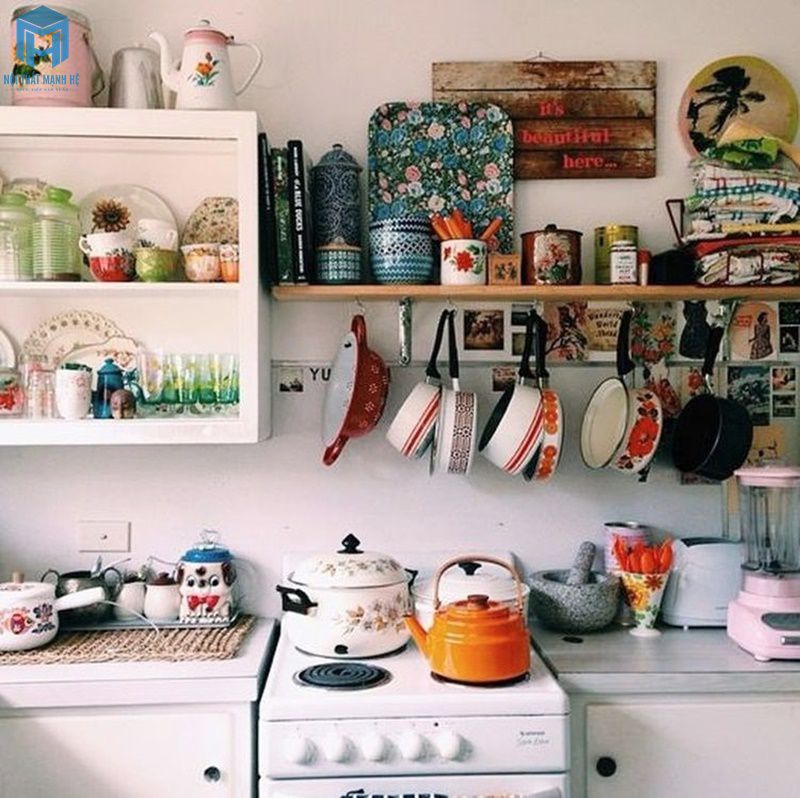 Vật dụng nhà bếp đa sắc đậm nét Bohemian