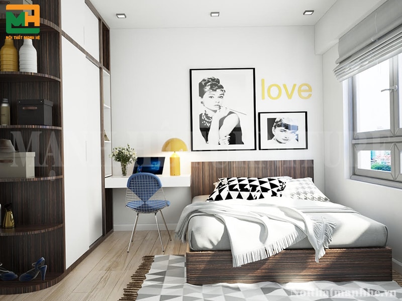 thiết kế thi công phòng ngủ chung cư