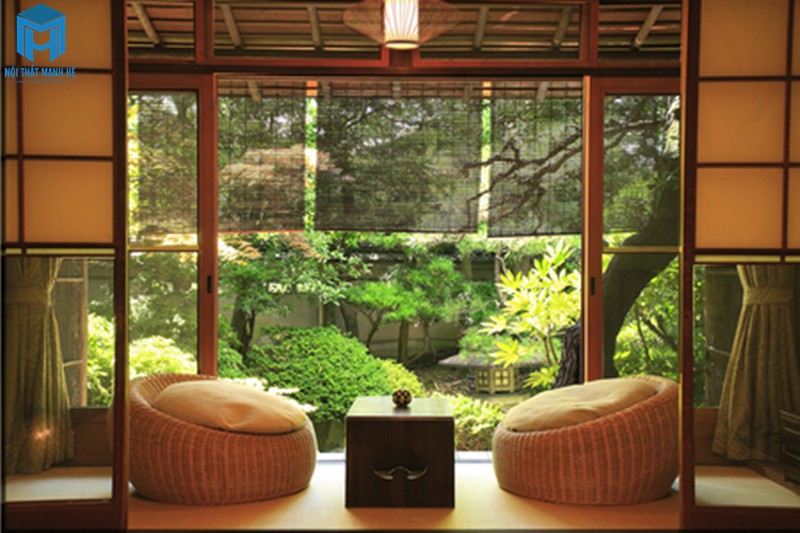 phòng khách zen đơn giản